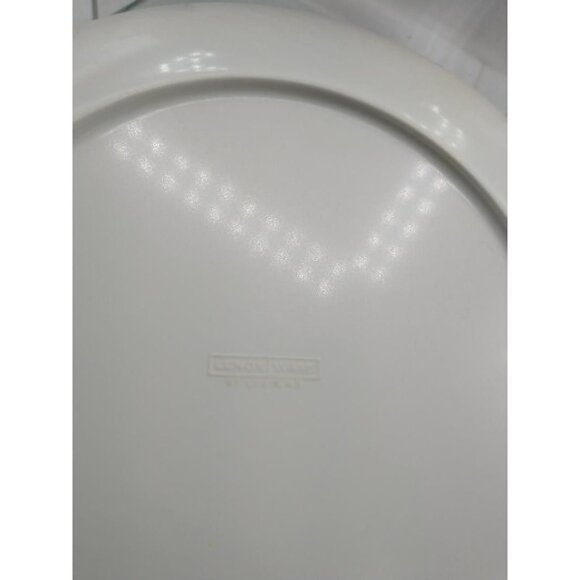 2 Lenox Ware Yellow & Orange Mosaic Design Dinner Plates Melamine 10 Inches Mid- - Picture 2 of 2